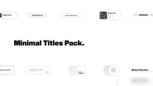 Videohive Minimal Titles Pack 33324505 Titles template preview
