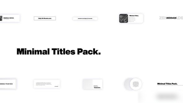 Videohive Minimal Titles Pack 33324505 Titles template preview