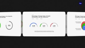 Videohive Minimalistic Pie Charts Infographics template preview
