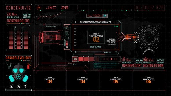 Videohive HUD700 Screen Info 2 Elements template preview