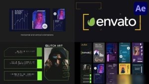 Videohive Glitch Slides And Stories | After Effects Openers template preview