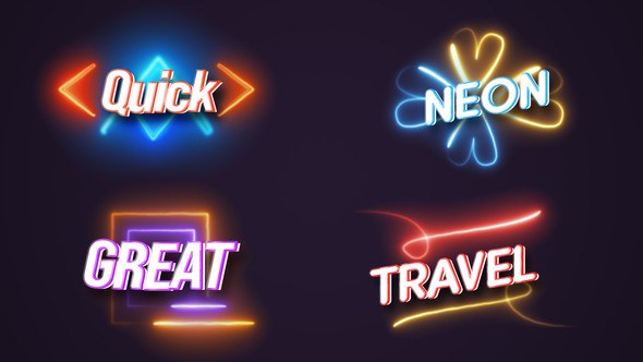 Videohive Neon Titles Animation Titles template preview
