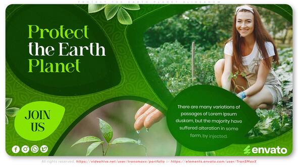 Videohive Protect the Earth Planet Slideshow Video Displays template preview
