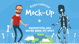 Rigmo - Rigged Character Animation Mockup Video Displays template preview