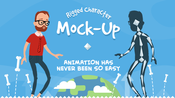 Rigmo - Rigged Character Animation Mockup Video Displays template preview
