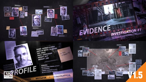 Videohive Investigation Detective Pack Broadcast-packages template preview