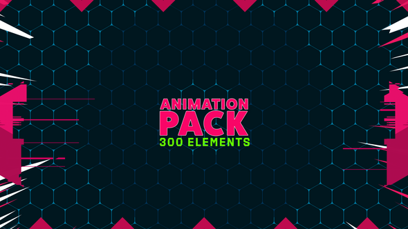 Animation Pack (300 elements) Video Displays template preview