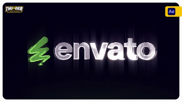 Videohive Dynamic Pixel Logo Reveal Logo Stings template preview