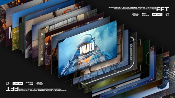 Videohive Kit Frames Filters Titles Video Displays template preview