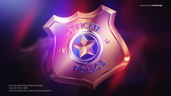 Videohive Police Badge Opener Openers template preview