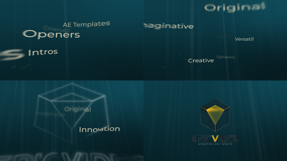 Videohive Tag Cloud Opener Titles template preview