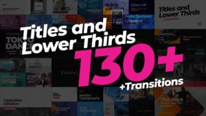 130 Titles Lower Thirds Video Displays template preview