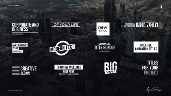 Videohive Modern Titles 5.0 - AE Titles template preview
