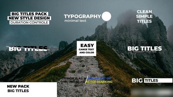 Videohive Big Titles 1.0 | After Effects 42320345 Titles template preview