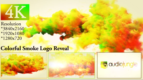 Colorful Smoke Logo Reveal Video Displays template preview