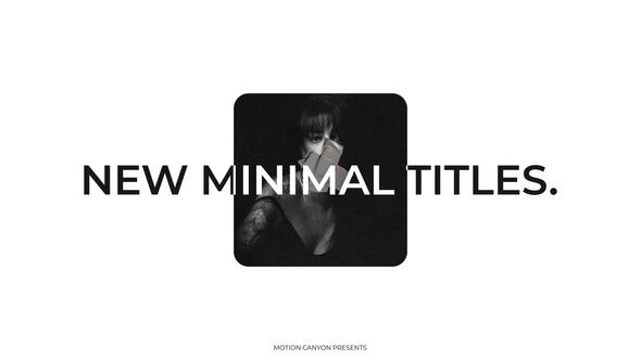 Videohive Minimal Titles. Titles template preview