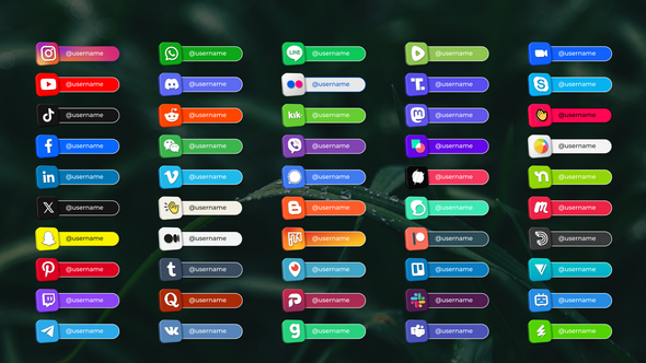 Videohive 50+ Social Media Lower Thirds Template for After Effects Elements template preview