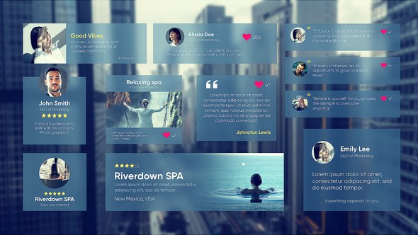 Videohive Testimonials Pack Titles template preview