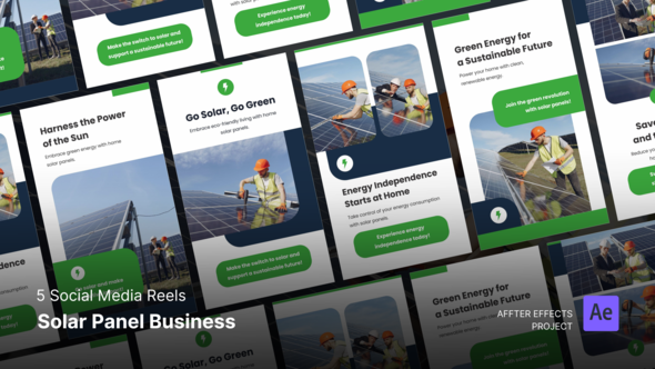 Videohive Solar Panel Business - Social Media Reels Product Promo template preview