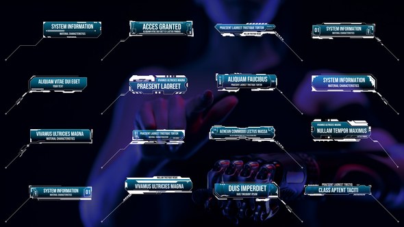 Videohive 16 HUD Call Outs Pack Infographics template preview