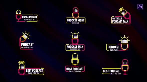 Videohive Podcast Titles After Effects Elements template preview