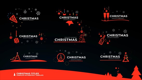 Videohive Christmas Icon Titles Titles template preview