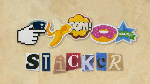 Videohive Ransom Letters - Stickers 01 Elements template preview