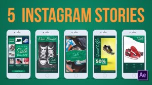 Videohive 5 Advertising Instagram Stories Product Promo template preview