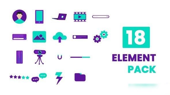 Videohive Mobile Applications Animated Element Pack After Effects Template