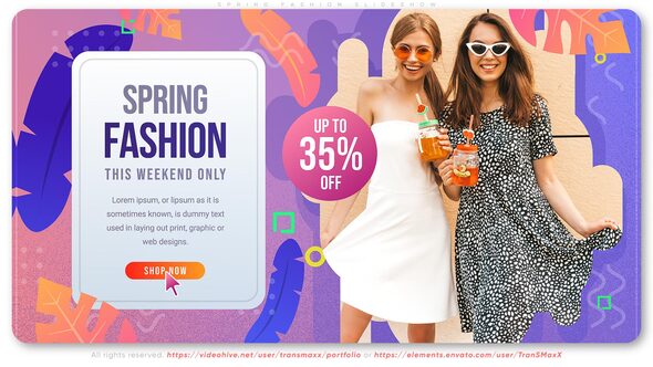 Videohive Spring Fashion Slideshow Video Displays template preview