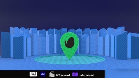 Videohive GPS Logo Reveal Logo Stings template preview