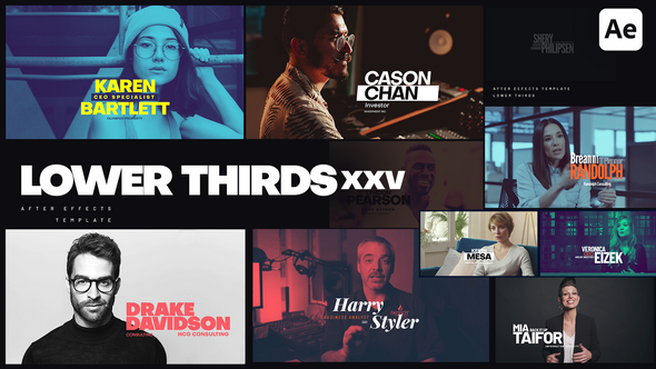 Videohive Lower Thirds XXV Titles template preview