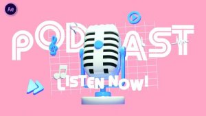 Videohive Cute 3D Podcast Intro Openers template preview