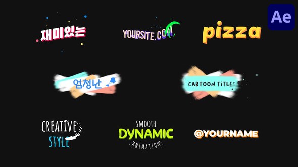Videohive Colorful Dynamic Titles for After Effects Titles template preview
