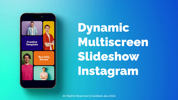 Videohive Colorful Instagram Multiscreen Slideshow Split Screen Presentation Openers template preview
