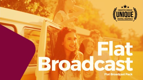 Flat Broadcast Pack Video Displays template preview