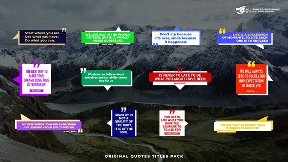 Videohive Quotes Titles Pack / AE 49634692 Titles template preview