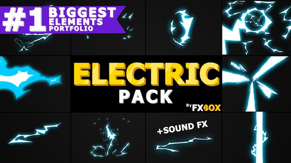 Dynamic ELECTRIC Elements Video Displays template preview