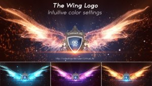 The Wing Logo Video Displays template preview