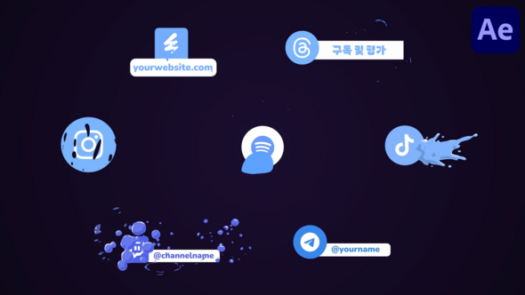 Videohive Liquid Titles And Social Media | After Effects Titles template preview