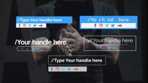 Social Media Lower Third - All in one Video Displays template preview