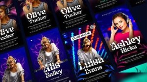 Videohive Hip Hop Club Night Instagram Story Elements template preview