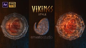 Videohive Vikings Style Cinematic Shield Logo Reveal Logo Stings template preview
