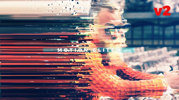 Fast Motion Glitch Slideshow Video Displays template preview