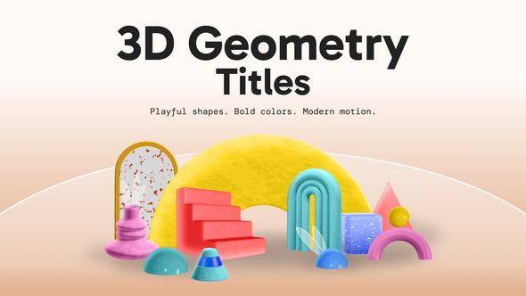 Videohive 3D Geometry Titles Titles template preview