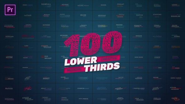 Lower Thirds Pack MOGRT Premiere Pro template preview