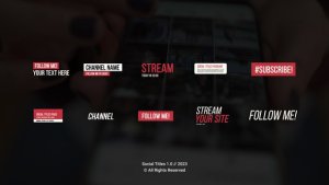 Videohive Social Titles | AE Titles template preview
