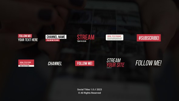 Videohive Social Titles | AE Titles template preview