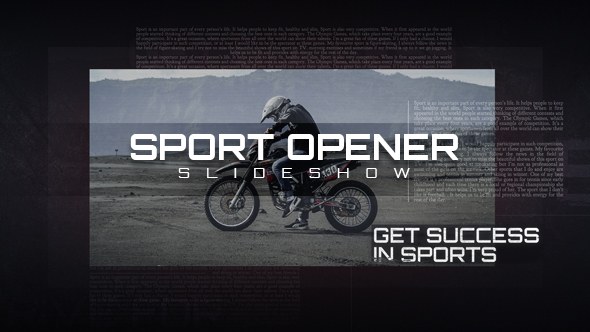 Videohive Sport Opener Slideshow Openers template preview