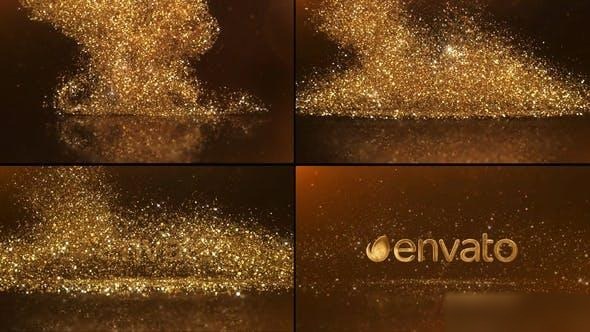 Videohive Gold Rain Luxury Logo Reveal Logo Stings template preview